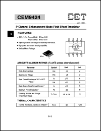 Click here to download CEM9424 Datasheet