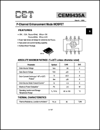 Click here to download CEM9435A Datasheet