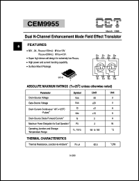 Click here to download CEM9955 Datasheet