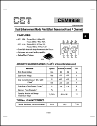 Click here to download CEM8958 Datasheet