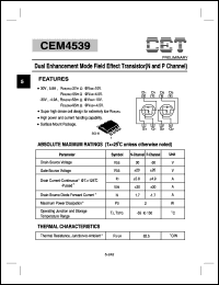 Click here to download CEM4539 Datasheet