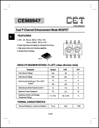 Click here to download CEM8947 Datasheet