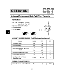 Click here to download CET451AN Datasheet