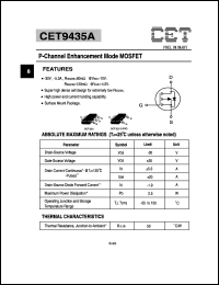 Click here to download CET9435A Datasheet