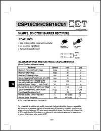 Click here to download CSB16C04 Datasheet