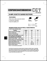 Click here to download CSB20C04 Datasheet