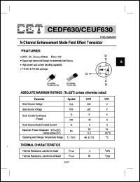 Click here to download CEUF630 Datasheet