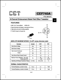 Click here to download CEF740 Datasheet