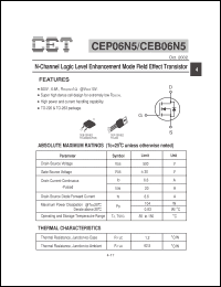 Click here to download CEB06N5 Datasheet