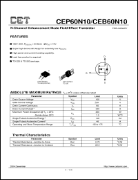 Click here to download CEB60N10 Datasheet