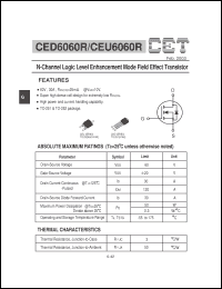 Click here to download CEU6060R Datasheet