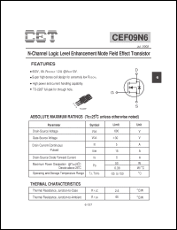 Click here to download CEF09N6 Datasheet