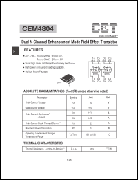 Click here to download CEM4804 Datasheet