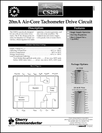Click here to download CS289GDWFR20 Datasheet