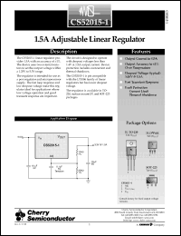 Click here to download CS52015-1GT3 Datasheet