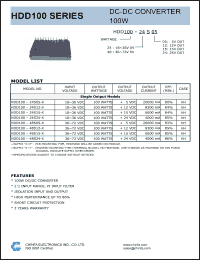 Click here to download HDD100-24S05 Datasheet