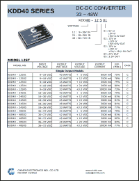 Click here to download KDD40-12D01 Datasheet