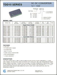 Click here to download TDD15-03S2 Datasheet