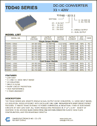 Click here to download TDD40-03S2 Datasheet