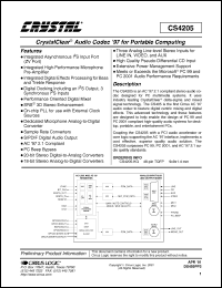 Click here to download CS4205 Datasheet