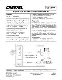 Click here to download CS4297A-KQ Datasheet