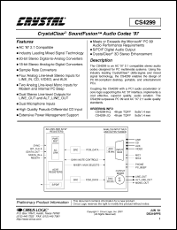 Click here to download CS4299-KQ Datasheet