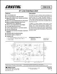 Click here to download CS61318 Datasheet