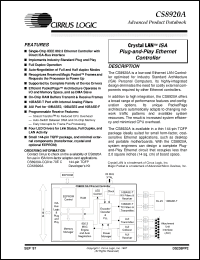 Click here to download CS8920A Datasheet