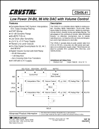 Click here to download CS43L41 Datasheet