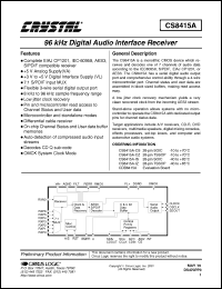 Click here to download CS8415A Datasheet