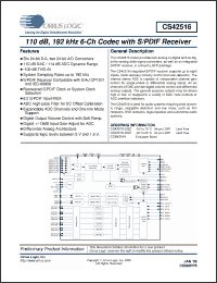 Click here to download CS42516-CQZ Datasheet