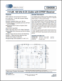 Click here to download CS42526 Datasheet