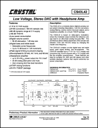 Click here to download CDB43L42 Datasheet