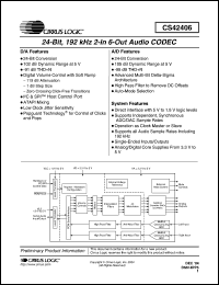 Click here to download CS42406-CQZ Datasheet