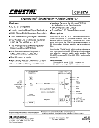 Click here to download CS4297A Datasheet