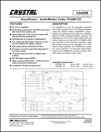 Click here to download CS4298 Datasheet