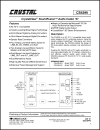 Click here to download CS4299 Datasheet