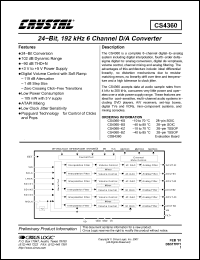 Click here to download CS4360-BS Datasheet