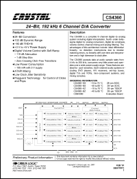 Click here to download CS4360-KS Datasheet