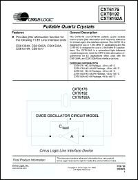 Click here to download CXT8192A Datasheet