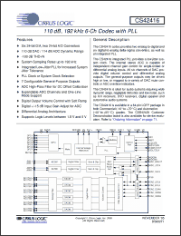 Click here to download CS42416-CQZ Datasheet