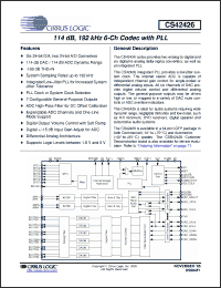 Click here to download CS42426-CQZ Datasheet