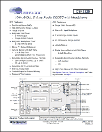 Click here to download CS42325-CQZ Datasheet