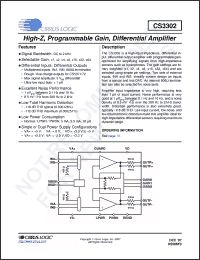 Click here to download CS3302-ISZ Datasheet