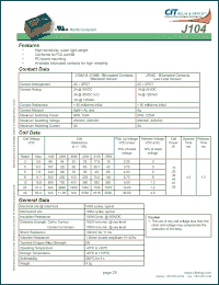 Click here to download J104B2C12VDC Datasheet