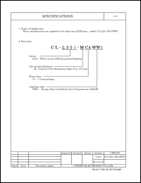 Click here to download CL-L251-MC4WW1 Datasheet