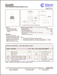 Click here to download CLA101 Datasheet