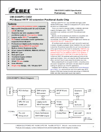 Click here to download CMI8338/PCIC3DX Datasheet