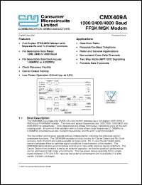 Click here to download CMX469AD3 Datasheet