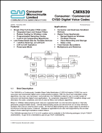 Click here to download CMX639D4 Datasheet